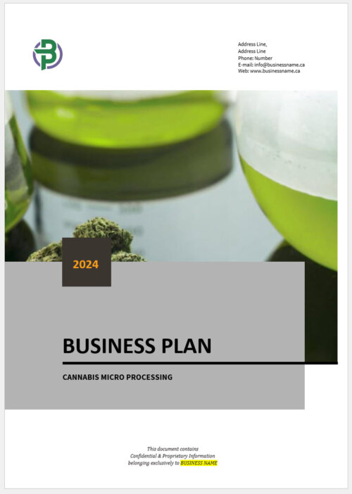 Cannabis micro Processing Business Plan