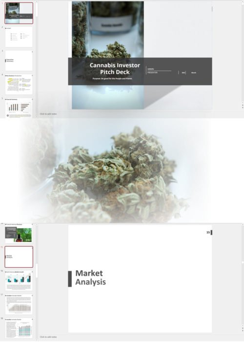 Cannabis Cultivation and Retail Investor Pitch Deck Template