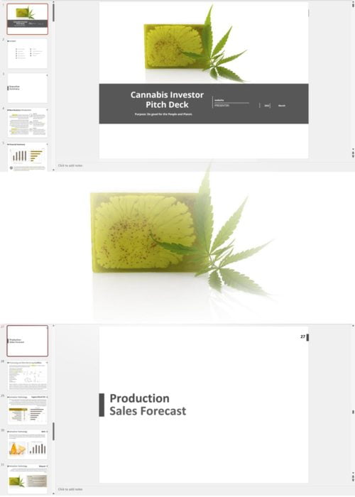 Cannabis Extraction Manufacturing Wholesale and Retail Investor Pitch Deck