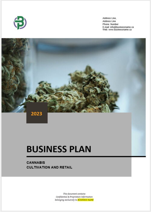 cannabis cultivation retail business plan template