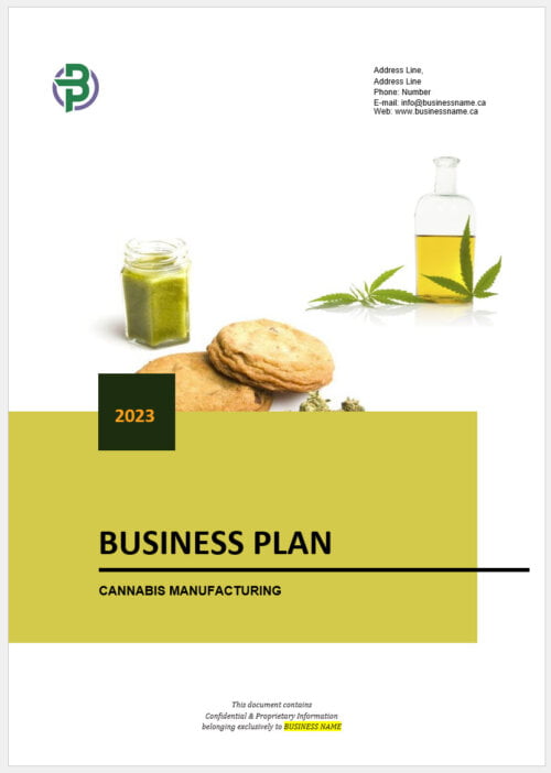 Cannabis Extraction Manufacturing Business Plan Template