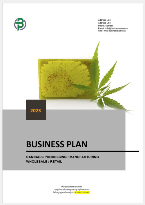 Cannabis Extraction Manufacturing Wholesale Retail Business Plan