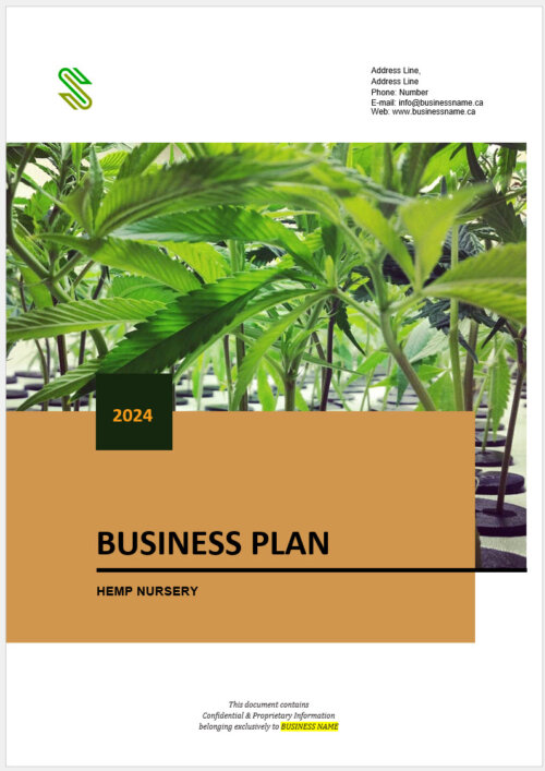 hemp nursery business plan template
